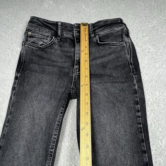 Free People We The Free Jeans Size 28 Black High Rise Straight Leg Inseam 31 in - Picture 5 of 11